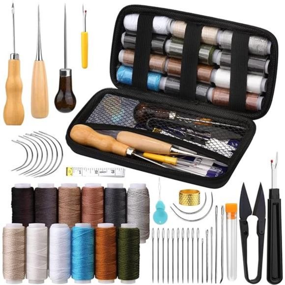 Upholstery Repair Kit,48pcs Leather Sewing Kit with Upholstery Thread,Sewing Awl - Picture 7 of 7